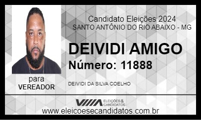 Candidato DEIVIDI AMIGO 2024 - SANTO ANTÔNIO DO RIO ABAIXO - Eleições