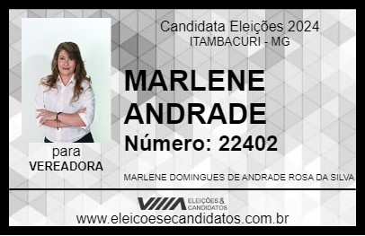 Candidato MARLENE ANDRADE 2024 - ITAMBACURI - Eleições