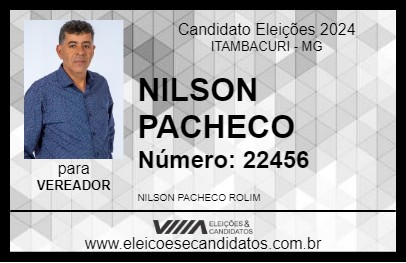 Candidato NILSON PACHECO 2024 - ITAMBACURI - Eleições