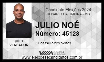 Candidato JULIO NOÉ 2024 - ROSÁRIO DA LIMEIRA - Eleições