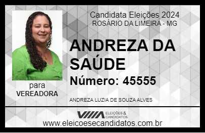 Candidato ANDREZA DA SAÚDE 2024 - ROSÁRIO DA LIMEIRA - Eleições