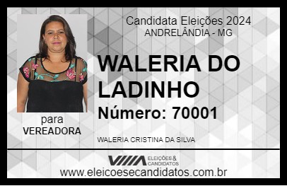 Candidato WALERIA  DO LADINHO 2024 - ANDRELÂNDIA - Eleições