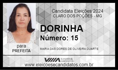 Candidato DORINHA 2024 - CLARO DOS POÇÕES - Eleições