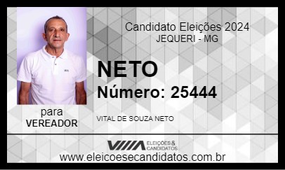 Candidato NETO 2024 - JEQUERI - Eleições