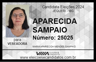 Candidato APARECIDA SAMPAIO 2024 - JEQUERI - Eleições