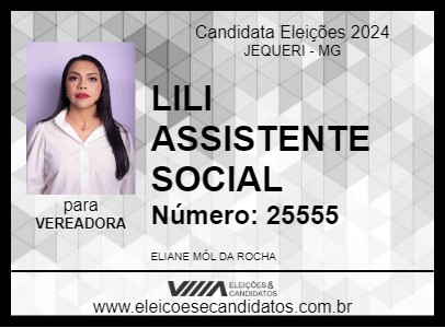 Candidato LILI ASSISTENTE SOCIAL 2024 - JEQUERI - Eleições