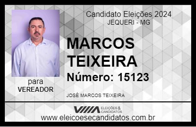 Candidato MARCOS TEIXEIRA 2024 - JEQUERI - Eleições