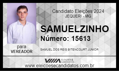 Candidato SAMUELZINHO 2024 - JEQUERI - Eleições