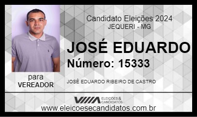 Candidato JOSÉ EDUARDO 2024 - JEQUERI - Eleições