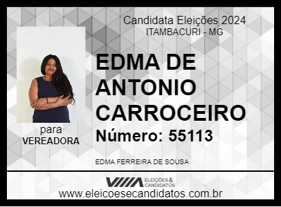 Candidato EDMA DE ANTONIO CARROCEIRO 2024 - ITAMBACURI - Eleições