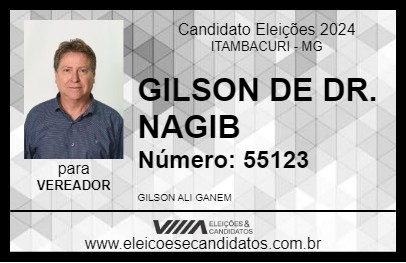 Candidato GILSON DE DR. NAGIB 2024 - ITAMBACURI - Eleições