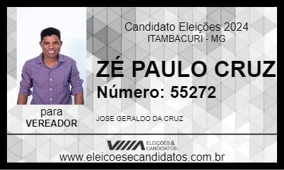 Candidato ZÉ PAULO CRUZ 2024 - ITAMBACURI - Eleições