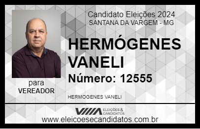 Candidato HERMÓGENES VANELI 2024 - SANTANA DA VARGEM - Eleições