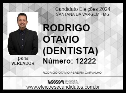 Candidato RODRIGO OTAVIO (DENTISTA) 2024 - SANTANA DA VARGEM - Eleições