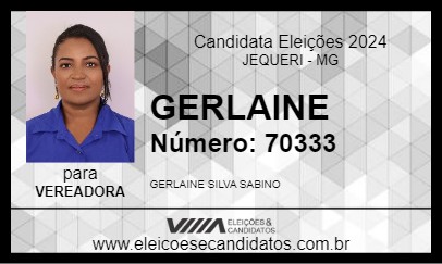 Candidato GERLAINE 2024 - JEQUERI - Eleições