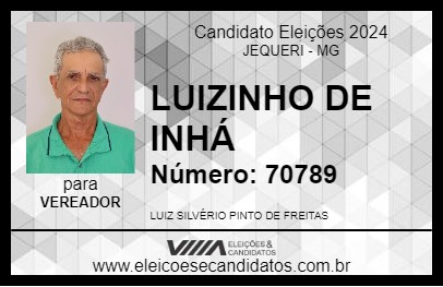 Candidato LUIZINHO DE INHÁ 2024 - JEQUERI - Eleições