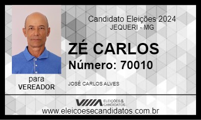 Candidato ZÉ CARLOS 2024 - JEQUERI - Eleições