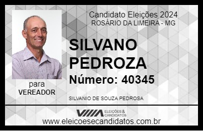 Candidato SILVANO PEDROZA 2024 - ROSÁRIO DA LIMEIRA - Eleições