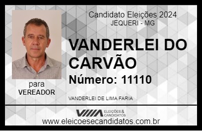 Candidato VANDERLEI DO CARVÃO 2024 - JEQUERI - Eleições