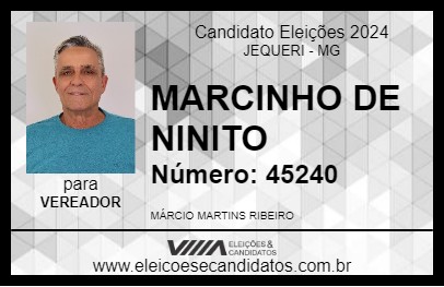 Candidato MARCINHO DE NINITO 2024 - JEQUERI - Eleições