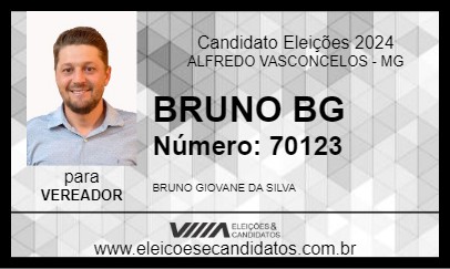 Candidato BRUNO BG  2024 - ALFREDO VASCONCELOS - Eleições