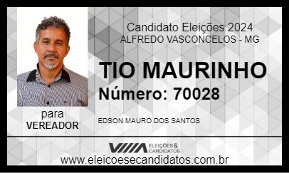 Candidato TIO MAURINHO  2024 - ALFREDO VASCONCELOS - Eleições