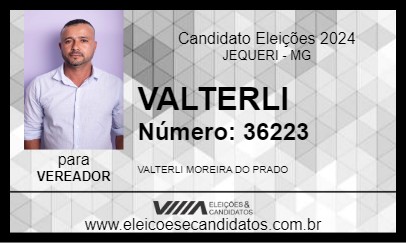 Candidato VALTERLI 2024 - JEQUERI - Eleições