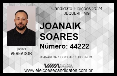 Candidato JOANAIK SOARES 2024 - JEQUERI - Eleições