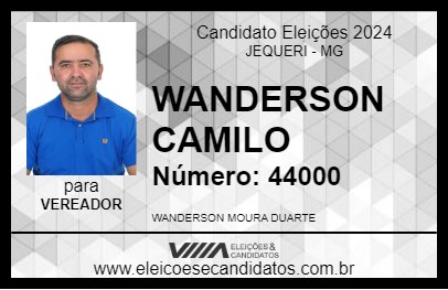 Candidato WANDERSON CAMILO 2024 - JEQUERI - Eleições