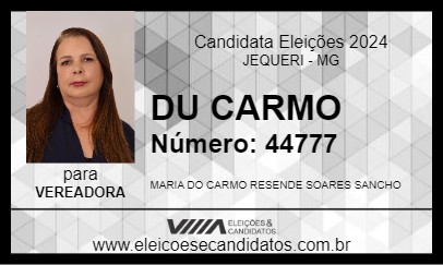 Candidato DU CARMO 2024 - JEQUERI - Eleições