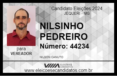 Candidato NILSINHO PEDREIRO 2024 - JEQUERI - Eleições