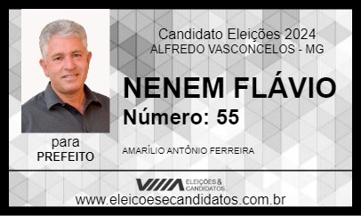 Candidato NENEM FLÁVIO 2024 - ALFREDO VASCONCELOS - Eleições