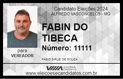 Candidato FABIN DO TIBECA  2024 - ALFREDO VASCONCELOS - Eleições