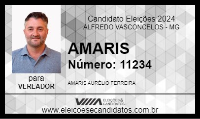 Candidato AMARIS  2024 - ALFREDO VASCONCELOS - Eleições