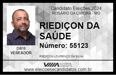 Candidato RIEDIÇON DA SAÚDE 2024 - ROSÁRIO DA LIMEIRA - Eleições