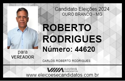 Candidato ROBERTO RODRIGUES 2024 - OURO BRANCO - Eleições