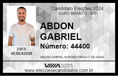 Candidato ABDON GABRIEL 2024 - OURO BRANCO - Eleições