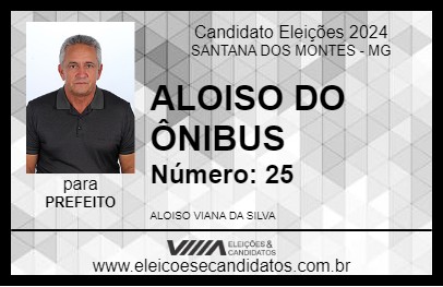 Candidato ALOISO DO ÔNIBUS 2024 - SANTANA DOS MONTES - Eleições