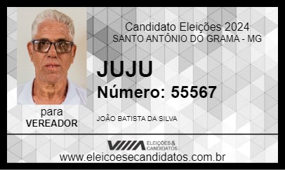 Candidato JUJU 2024 - SANTO ANTÔNIO DO GRAMA - Eleições