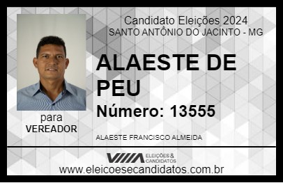 Candidato ALAESTE 2024 - SANTO ANTÔNIO DO JACINTO - Eleições