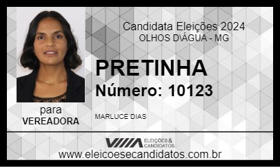 Candidato PRETINHA 2024 - OLHOS D\ÁGUA - Eleições