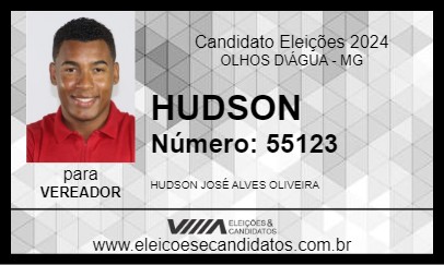 Candidato HUDSON 2024 - OLHOS D\ÁGUA - Eleições