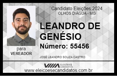 Candidato LEANDRO DE GENÉSIO 2024 - OLHOS D\ÁGUA - Eleições