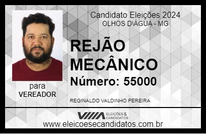 Candidato REJÃO MECÂNICO 2024 - OLHOS D\ÁGUA - Eleições