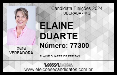 Candidato ELAINE DUARTE 2024 - UBERABA - Eleições