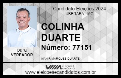 Candidato COLINHA DUARTE 2024 - UBERABA - Eleições