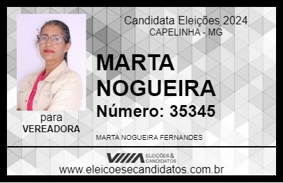 Candidato MARTA NOGUEIRA 2024 - CAPELINHA - Eleições