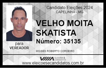 Candidato VELHO MOITA SKATISTA 2024 - CAPELINHA - Eleições