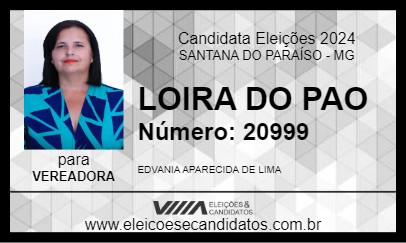 Candidato LOIRA DO PAO 2024 - SANTANA DO PARAÍSO - Eleições