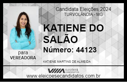 Candidato KATIENE DO SALÃO 2024 - TURVOLÂNDIA - Eleições